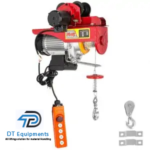 Electric Wire Rope Hoist With Electric Trolley 1T
